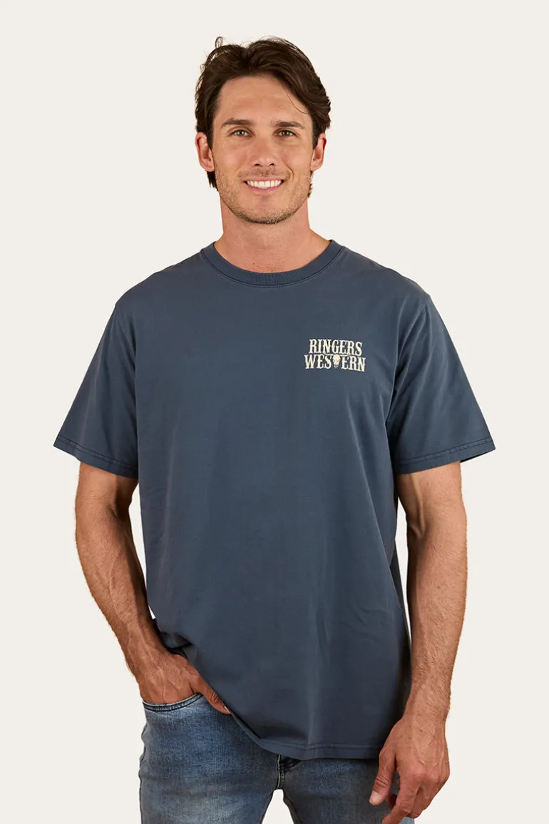 Poster Mens Loose Fit T-Shirt - Washed Navy