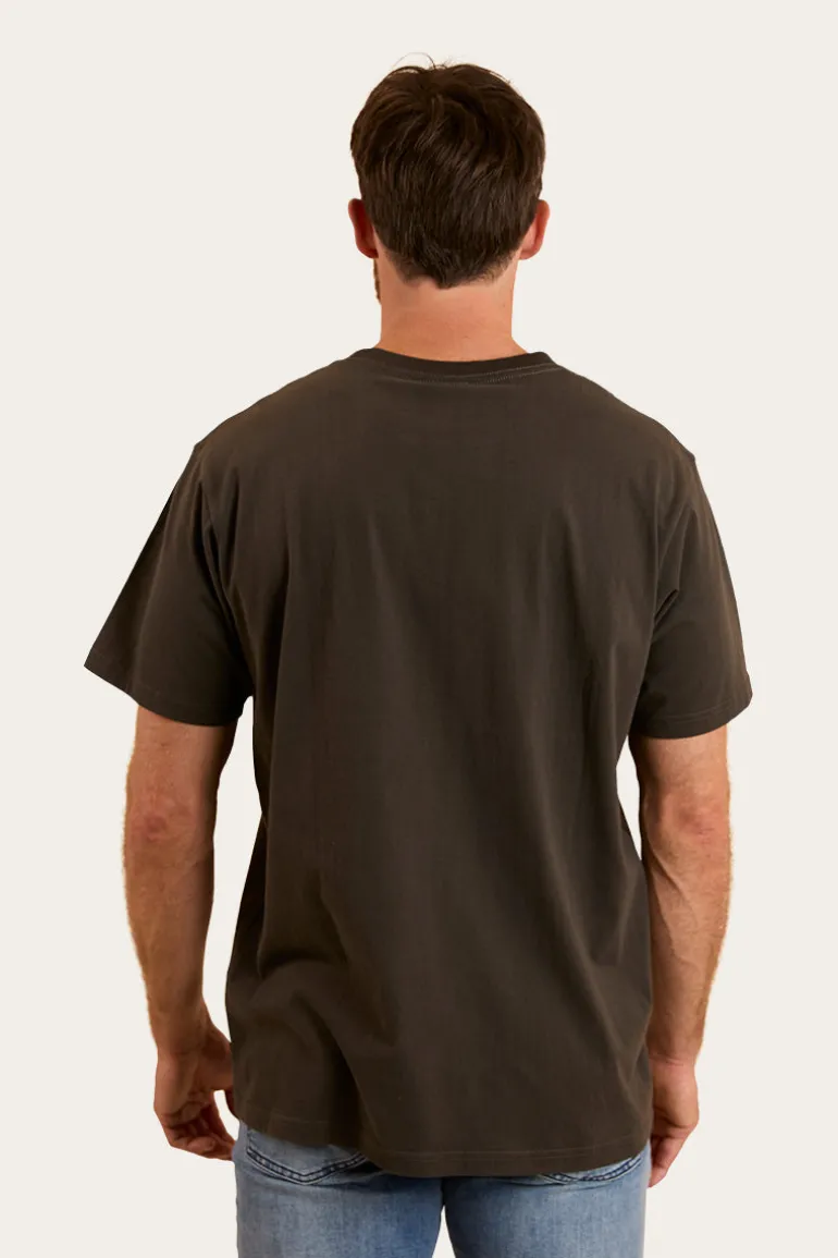 Princeton Mens Loose Fit T-Shirt - Charcoal