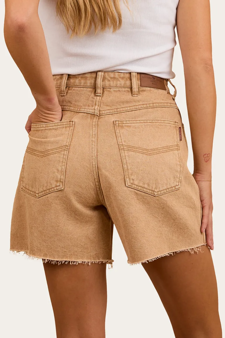 Remy Womens Denim Short - Dark Sand