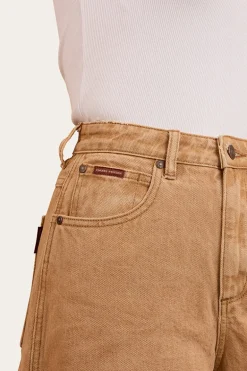 Remy Womens Denim Short - Dark Sand