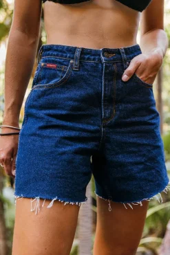 Remy Womens Denim Short - Dark Wash Blue