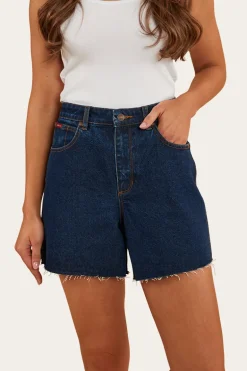 Remy Womens Denim Short - Dark Wash Blue