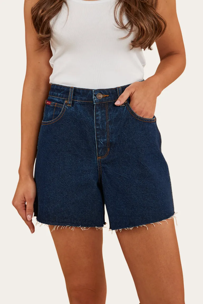 Remy Womens Denim Short - Dark Wash Blue