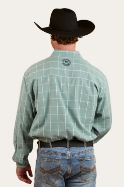 Richmond Mens Full Button Work Shirt - Sea Green