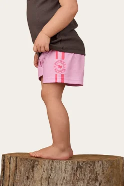 Ringers Babies Footy Short - Pastel Pink / Candy