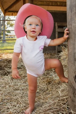 Ringers Babies Short Sleeve Romper - Pastel Pink