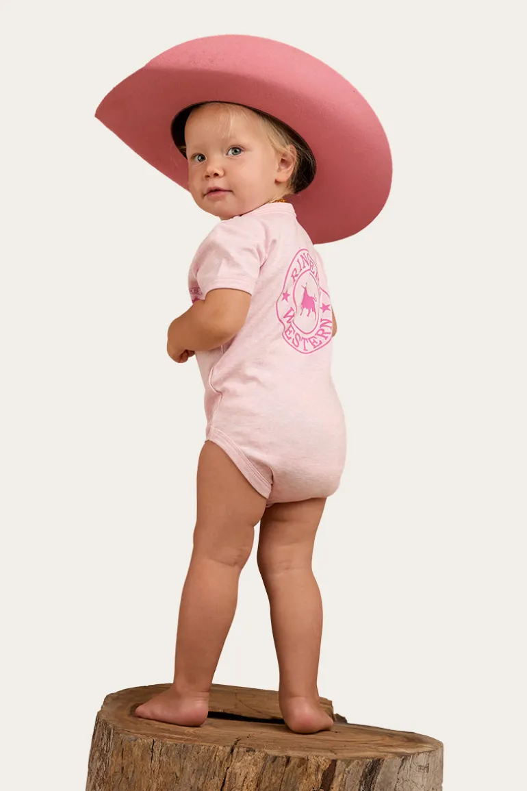 Ringers Babies Short Sleeve Romper - Pastel Pink