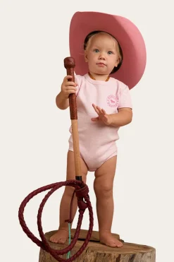 Ringers Babies Short Sleeve Romper - Pastel Pink