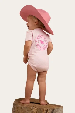 Ringers Babies Short Sleeve Romper - Pastel Pink
