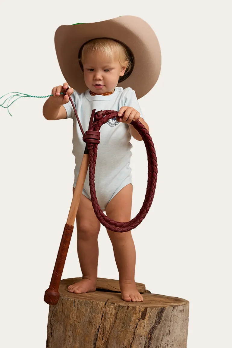 Ringers Babies Short Sleeve Romper - Sky Blue