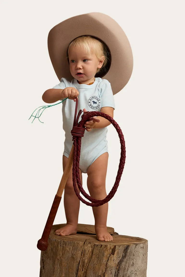 Ringers Babies Short Sleeve Romper - Sky Blue