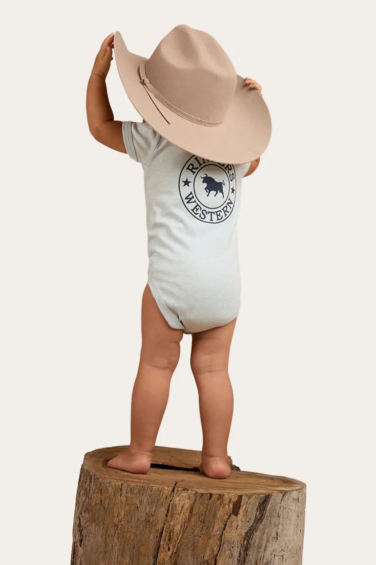 Ringers Babies Short Sleeve Romper - Sky Blue