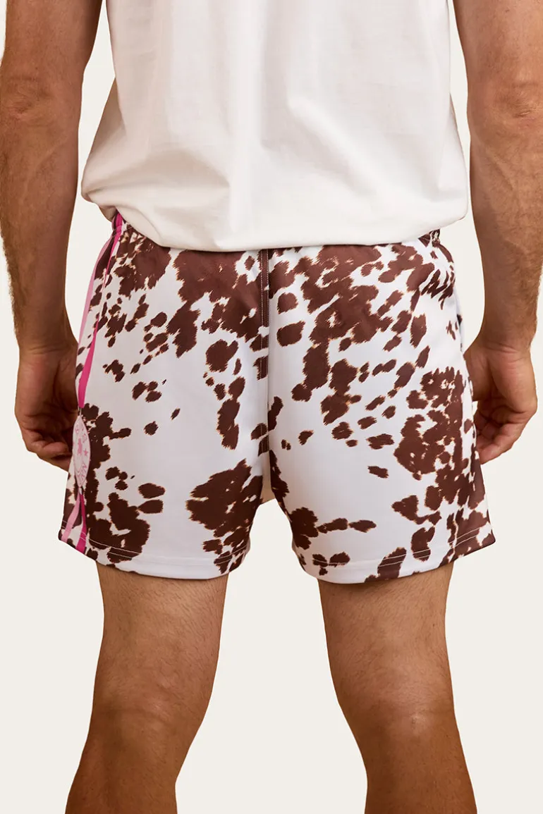 Ringers Footy Short - White / Tan