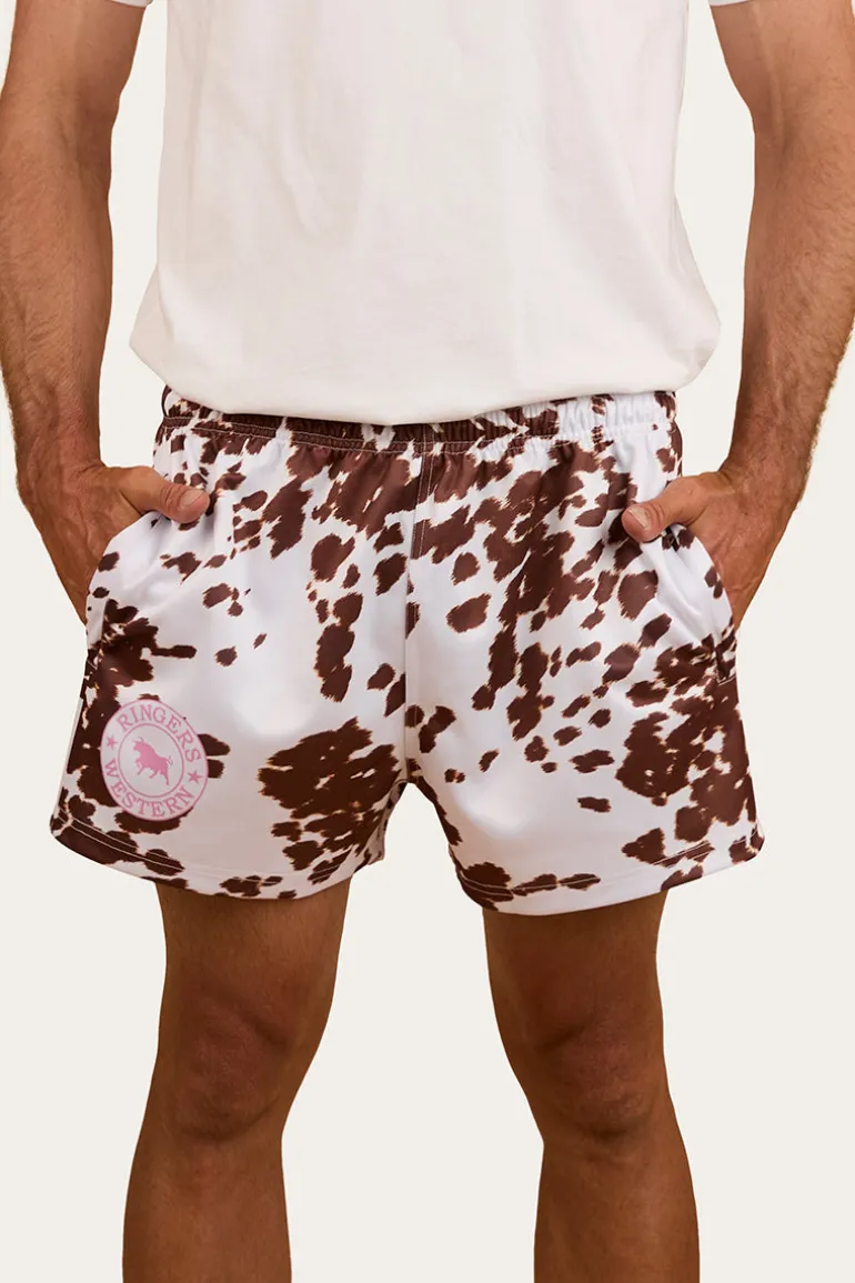Ringers Footy Short - White / Tan