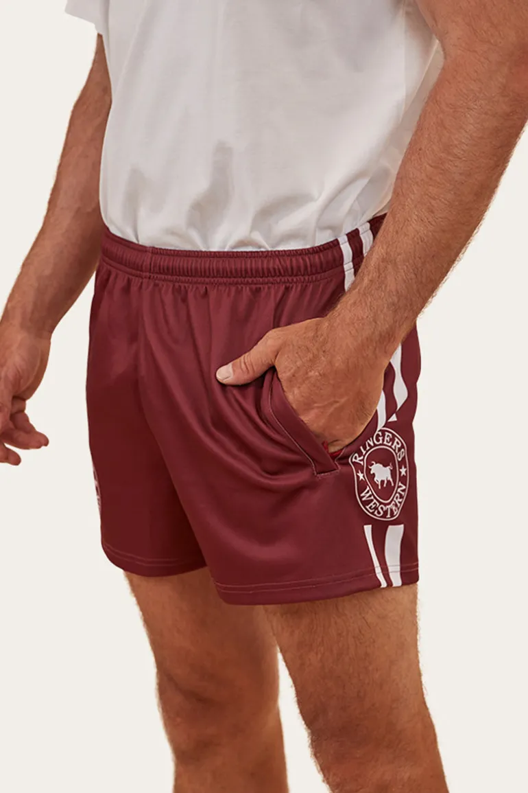 Ringers Footy Shorts - Burgundy
