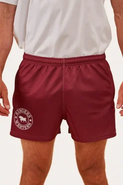 Ringers Footy Shorts - Burgundy