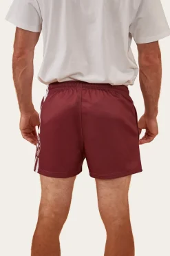 Ringers Footy Shorts - Burgundy