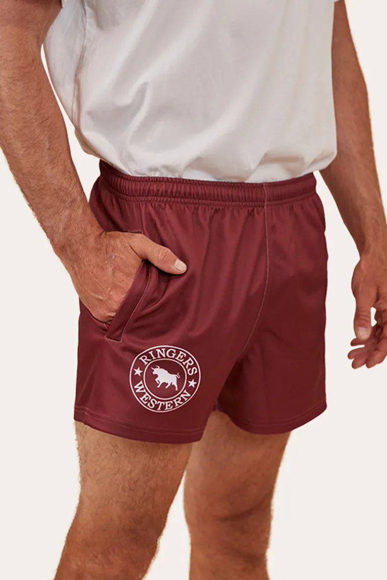 Ringers Footy Shorts - Burgundy