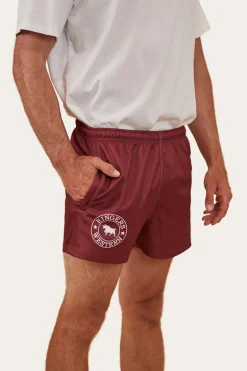 Ringers Footy Shorts - Burgundy
