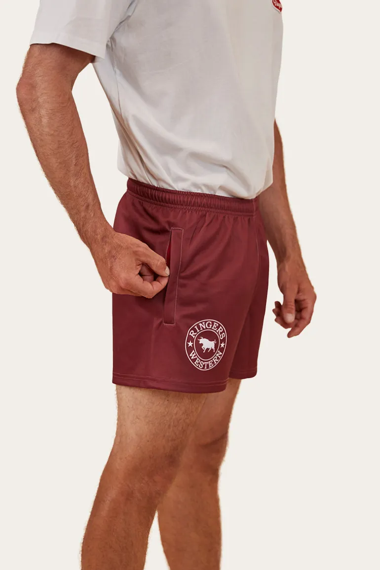 Ringers Footy Shorts - Burgundy