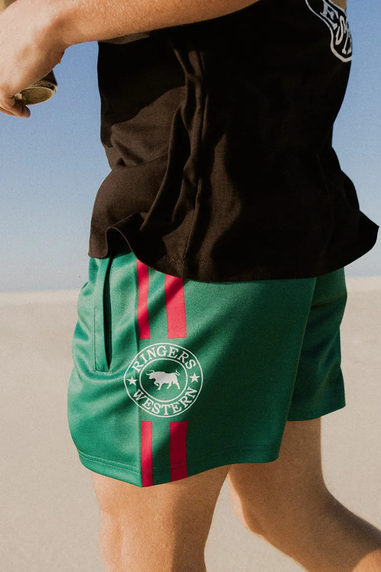 Ringers Footy Shorts - Lake Green