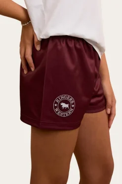 Ringers Kids Footy Shorts - Burgundy