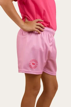 Ringers Kids Footy Shorts - Pastel Pink