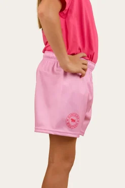 Ringers Kids Footy Shorts - Pastel Pink