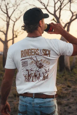 Ringers Of The Sky Mens Stock Fit T-Shirt - White