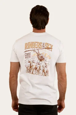 Ringers Of The Sky Mens Stock Fit T-Shirt - White