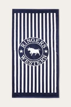 Ringers Stripe Towel - Navy