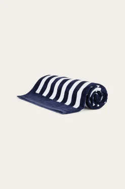 Ringers Stripe Towel - Navy