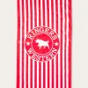 Ringers Stripe Towel - Red
