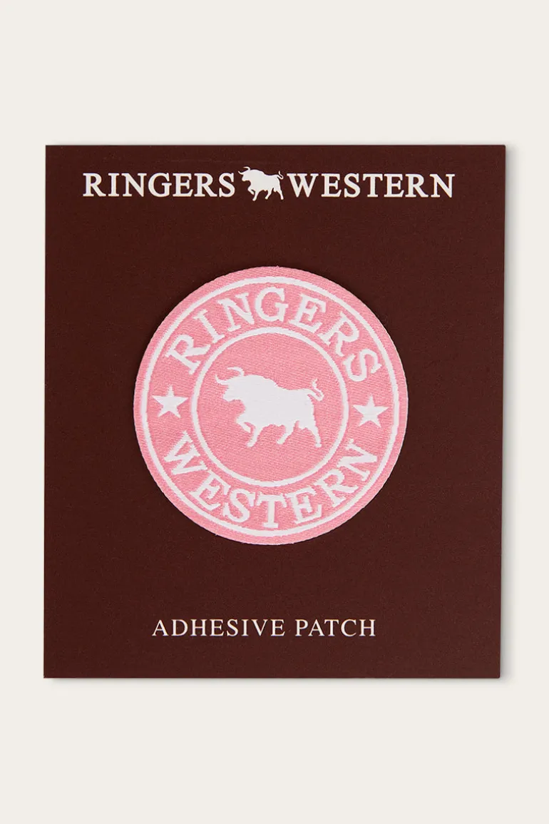 Ringers Western Logo Patch - Pink/White