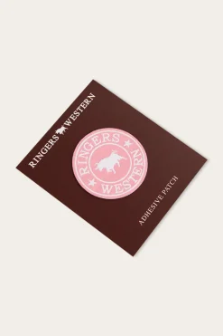 Ringers Western Logo Patch - Pink/White