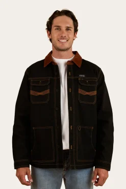 Riverglen Mens Overshirt - Washed Black