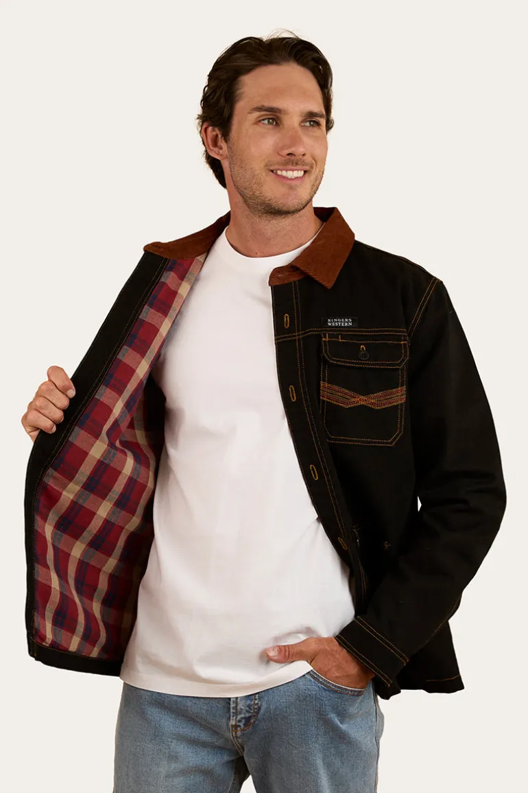 Riverglen Mens Overshirt - Washed Black