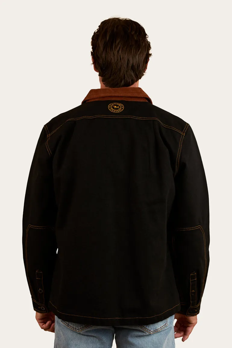 Riverglen Mens Overshirt - Washed Black