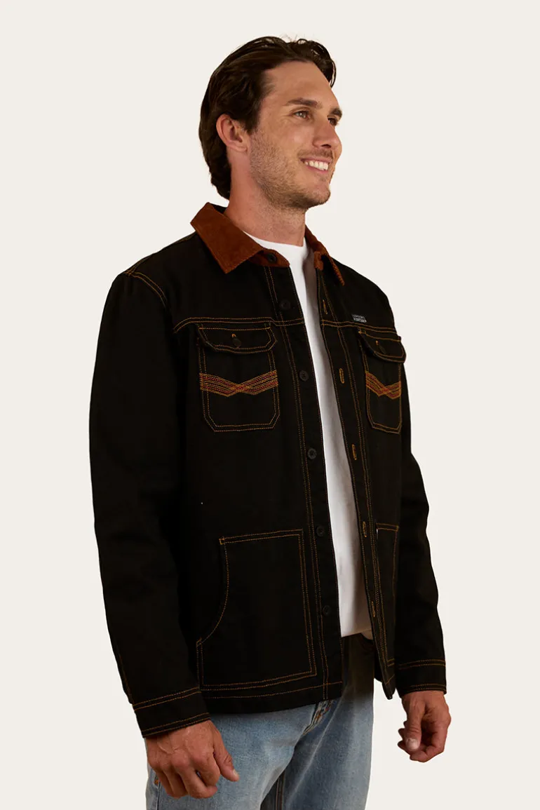 Riverglen Mens Overshirt - Washed Black