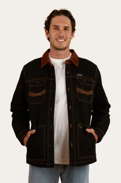 Riverglen Mens Overshirt - Washed Black