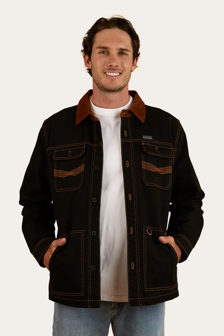 Riverglen Mens Overshirt - Washed Black