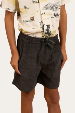 Ronan Boys Corduroy Walk Short - Charcoal
