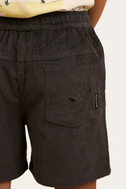 Ronan Boys Corduroy Walk Short - Charcoal