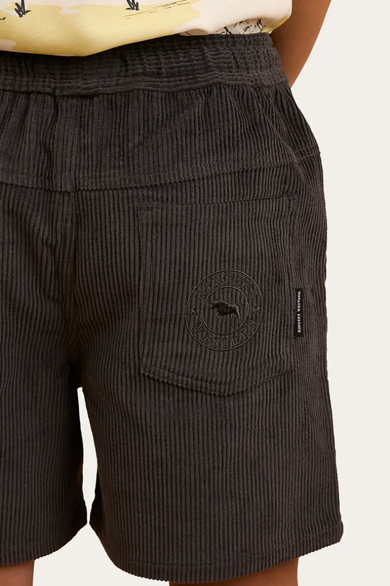 Ronan Boys Corduroy Walk Short - Charcoal