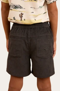 Ronan Boys Corduroy Walk Short - Charcoal