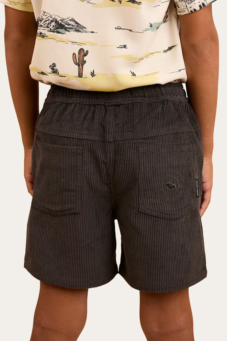 Ronan Boys Corduroy Walk Short - Charcoal