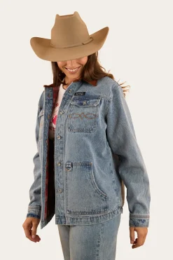 Rosebrook Womens Overshirt - Light Wash Blue