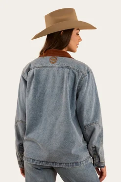 Rosebrook Womens Overshirt - Light Wash Blue