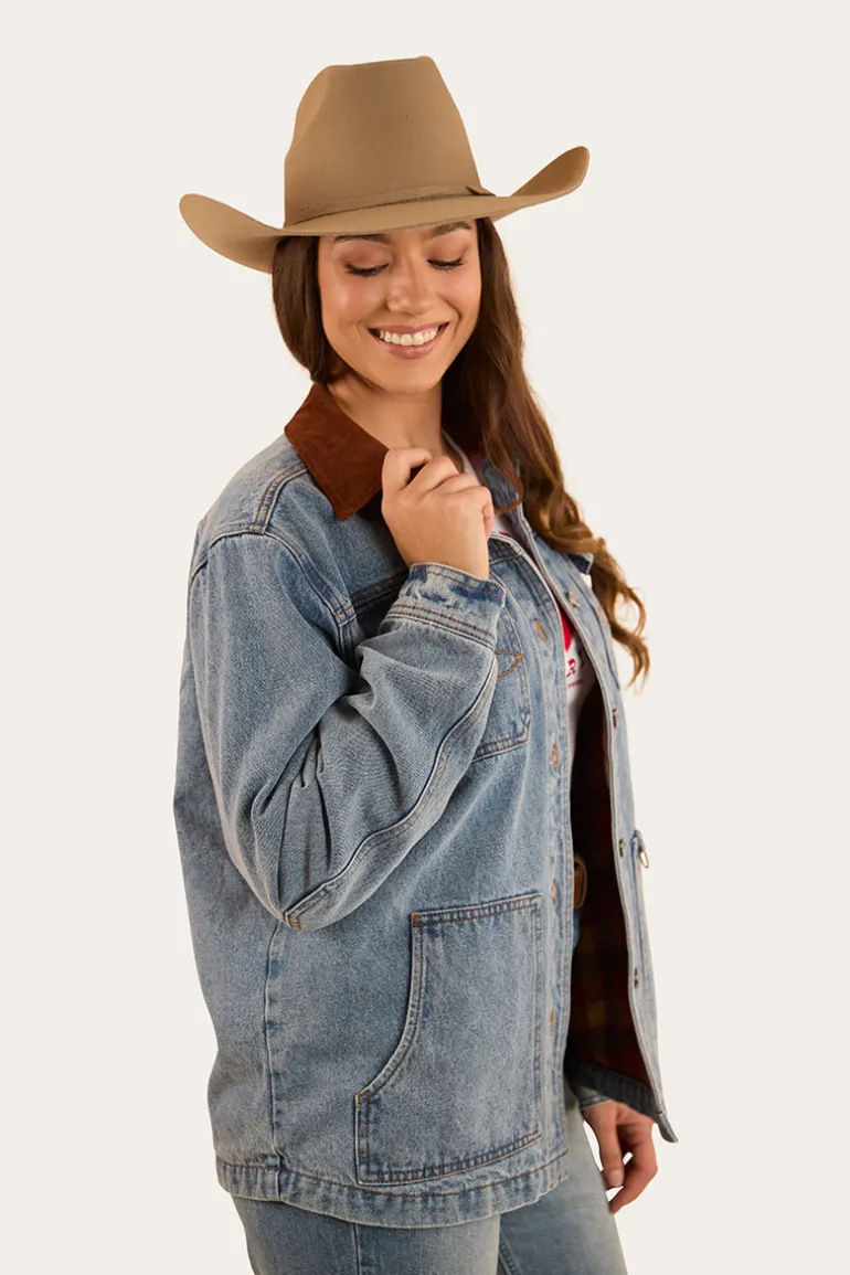 Rosebrook Womens Overshirt - Light Wash Blue