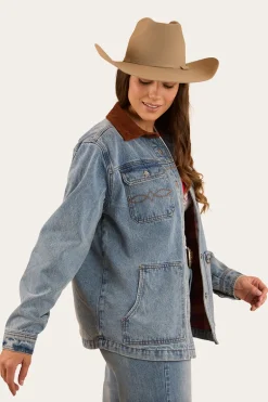 Rosebrook Womens Overshirt - Light Wash Blue